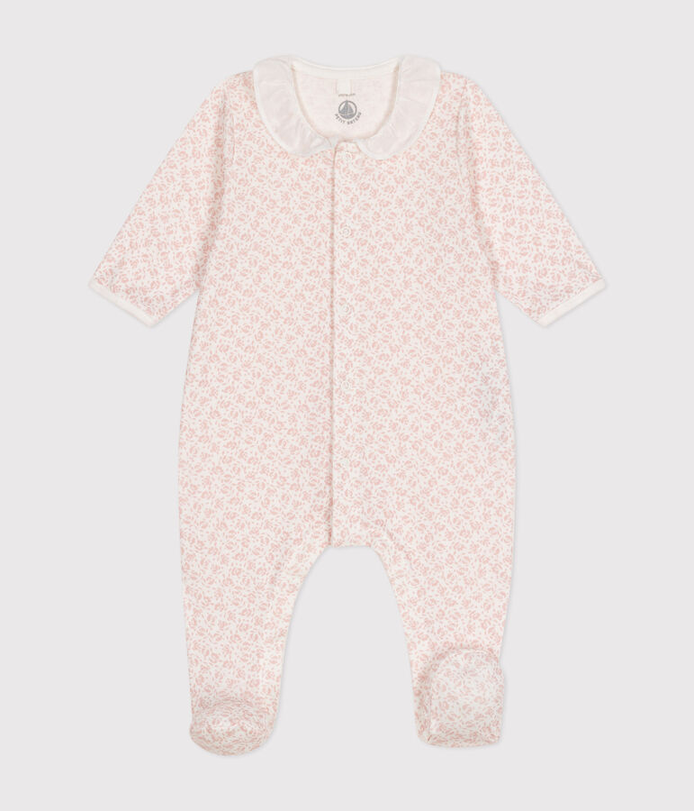 Pyjama imprim&eacute; fleurs en coton b&eacute;b&eacute; MARSHMALLOW/ PANTY