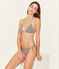 Maillot de bain 2 pièces femme bleu ABYSSE/blanc LAIT