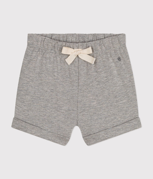 Short en jersey l&eacute;ger b&eacute;b&eacute; gris
