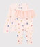 Pyjama déguisement danseusee petite fille en côte rose FLEUR/blanc MULTICO