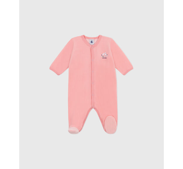 Dors-bien en bouclette velours rose