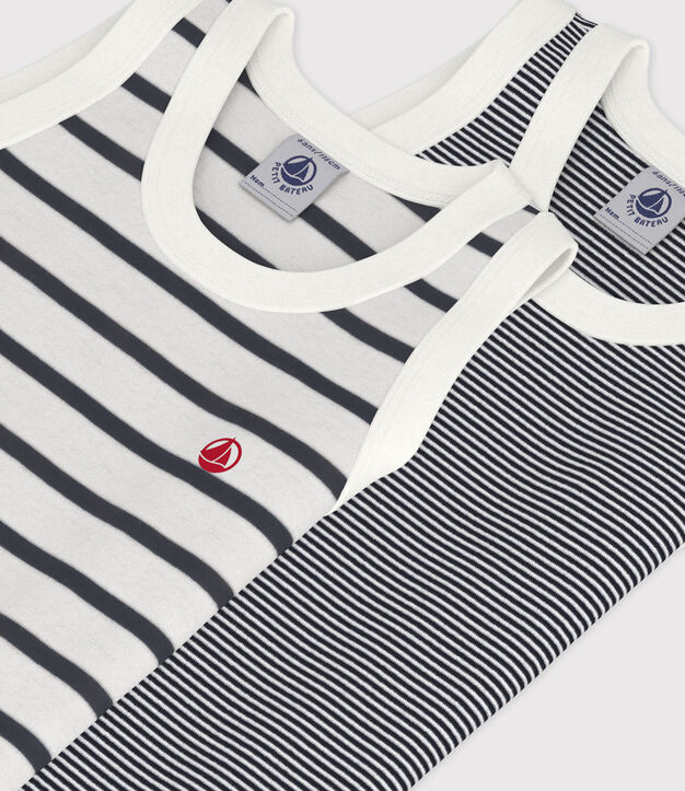 Lot de 2 d&eacute;bardeurs ray&eacute;s petit gar&ccedil;on multicouleur