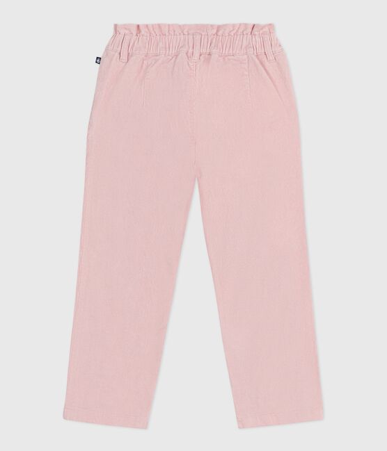 Pantalon enfant en velours uni rose JOLI