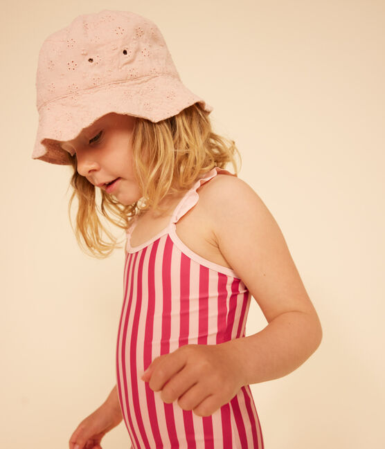 Bob en broderie anglaise rose enfant fille rose SALINE