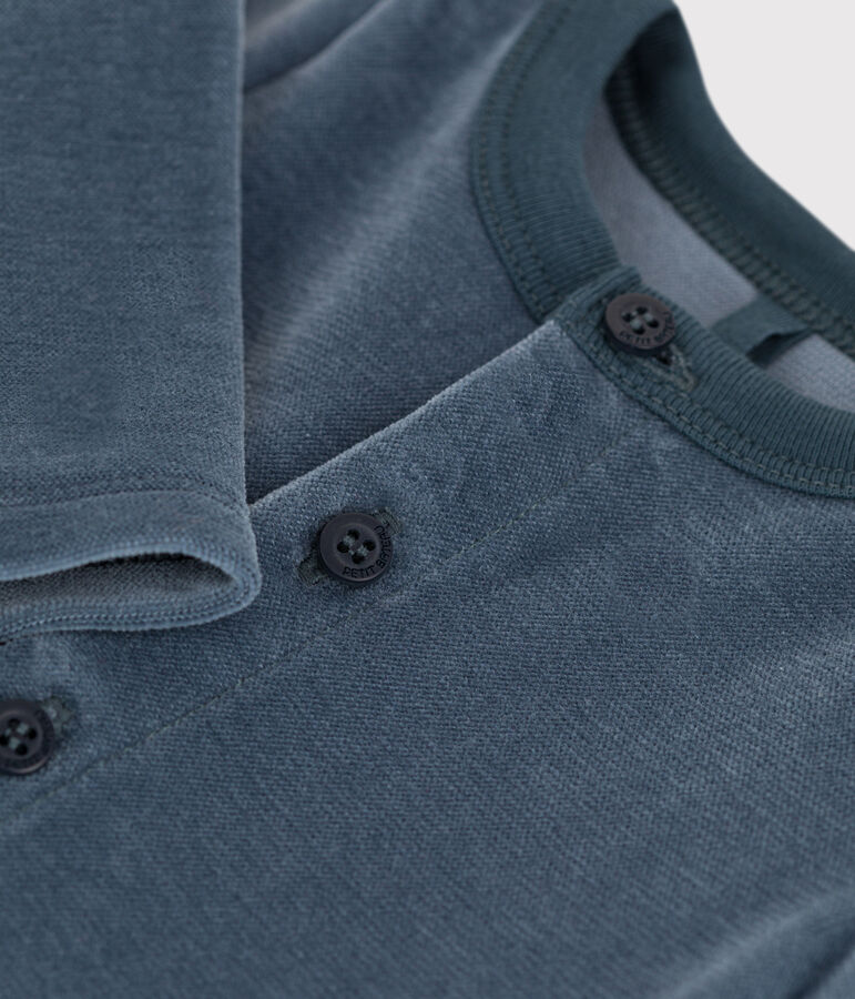 Cardigan en velours b&eacute;b&eacute; en coton DUCKY