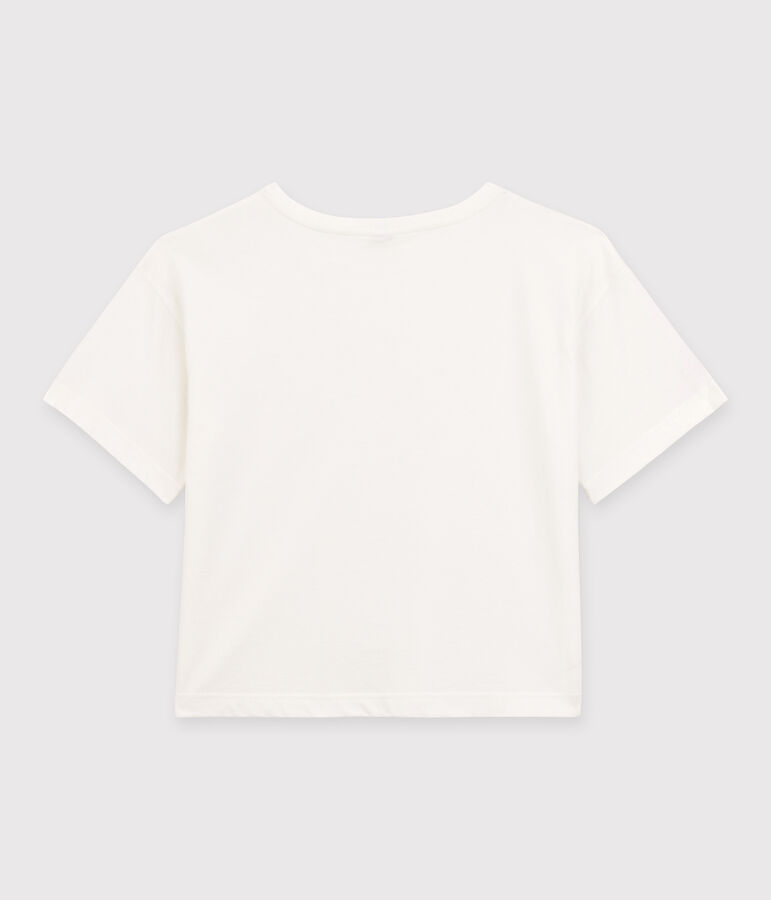 Tee-shirt LE BOXY en coton Femme blanc MARSHMALLOW