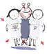 Lot de 3 bodies manches courtes Serge Bloch bébé