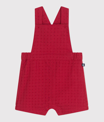 Salopette bébé en coton broderie anglaise jambes courtes
