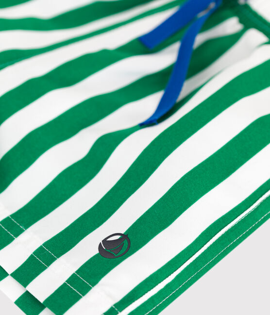 Short de bain bébé, imprimé rayé vert MARSHMALLOW/ JARDIN