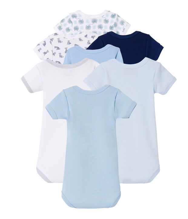 Pochette surprise de 7 bodies manches courtes b&eacute;b&eacute; gar&ccedil;on multicouleur