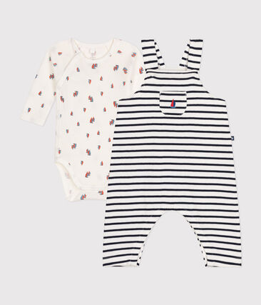 Ensemble salopette et body en coton bébé