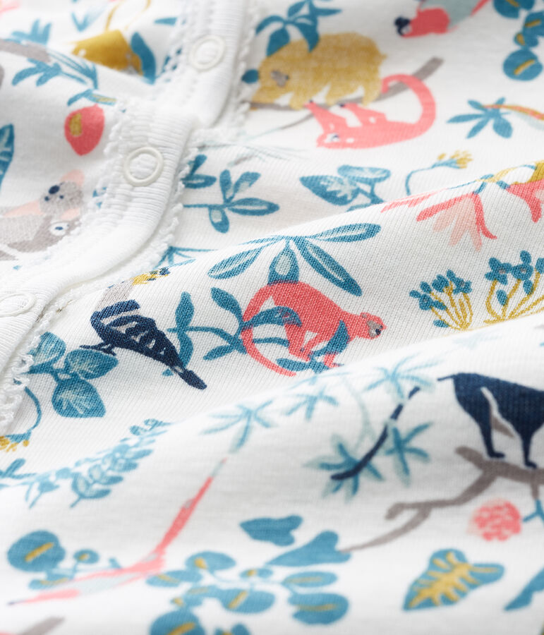 Dors bien b&eacute;b&eacute; fille en c&ocirc;te blanc MARSHMALLOW/blanc MULTICO