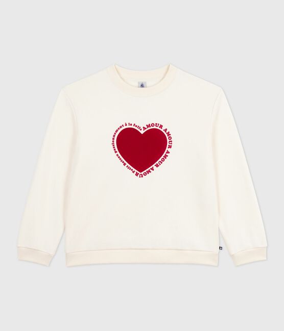 Sweatshirt femme en coton écru MILK