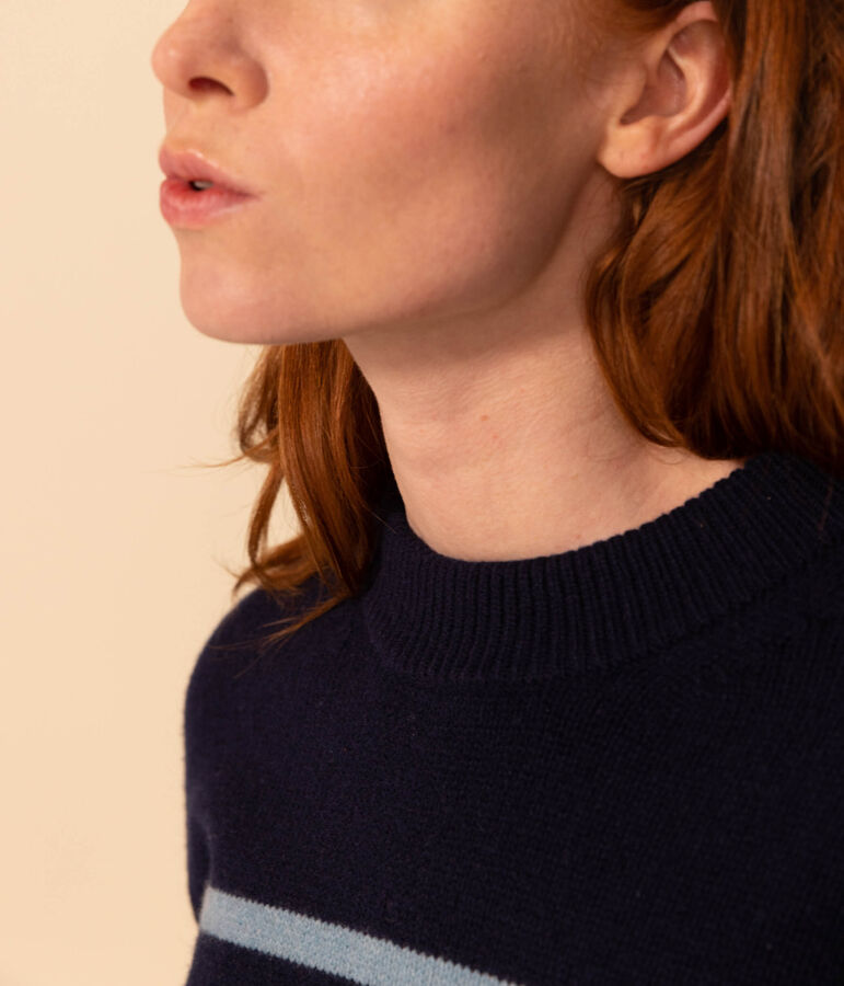 Pull en laine marini&egrave;re Femme SMOKING/ AZUL