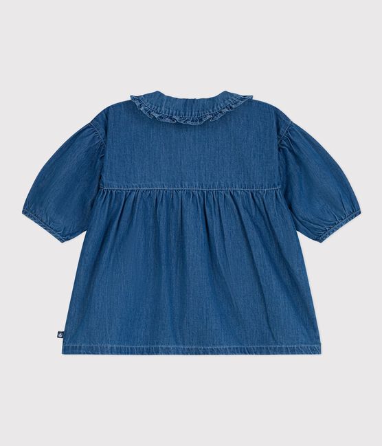 Robe bébé en denim manches longues à col bleu DENIM CLAIR