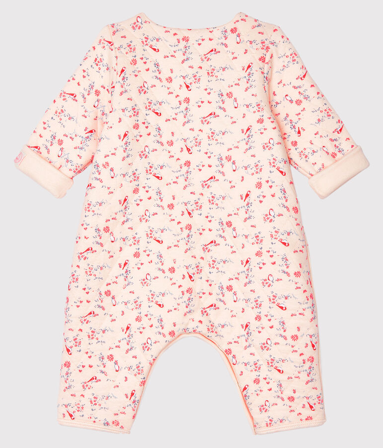 Combinaison longue b&eacute;b&eacute; mixte en tubique rose/multicouleur