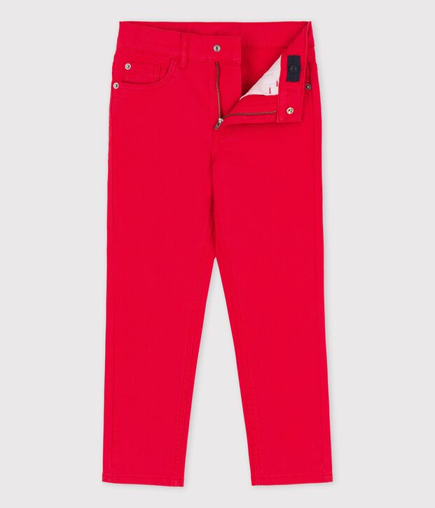 Pantalon en denim enfant fille / gar&ccedil;on rouge