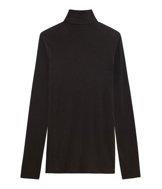 Sous-pull femme en coton léger noir NOIR