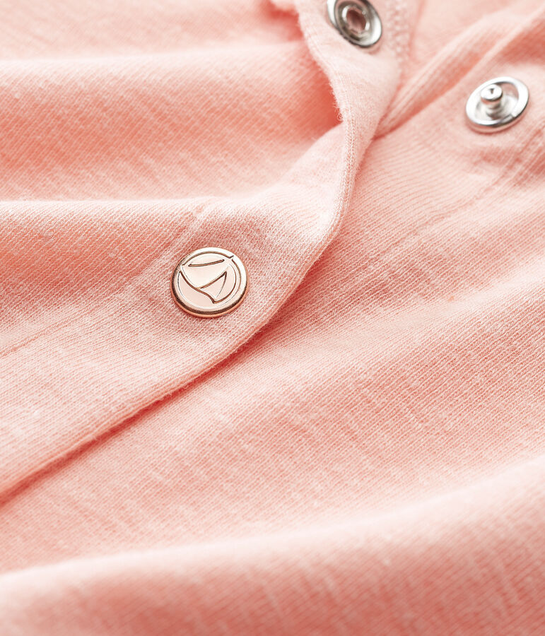 Cardigan b&eacute;b&eacute; fille en coton/lin rose