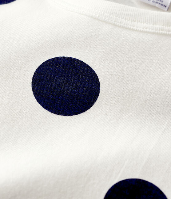 Pyjama imprimé graphique en coton enfant blanc MARSHMALLOW/bleu MEDIEVAL