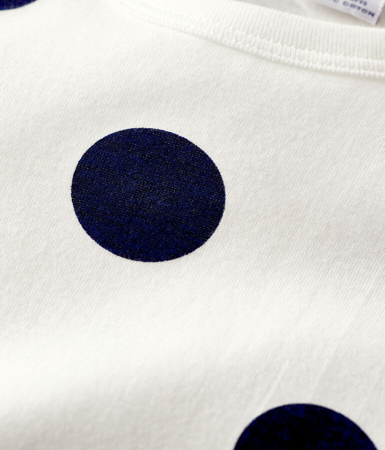 Pyjama imprim&eacute; graphique en coton enfant blanc/bleu