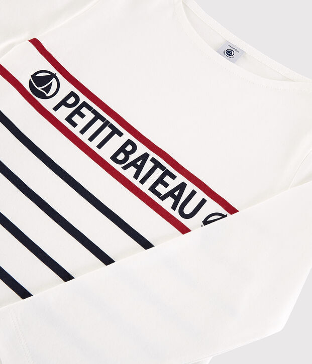 Tee-shirt en jersey enfant fille - gar&ccedil;on blanc