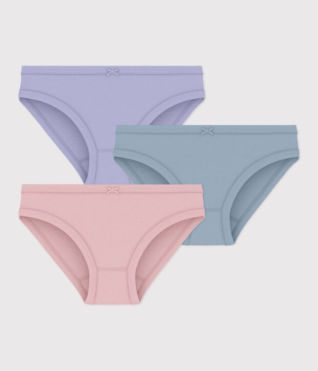 Lot de culottes enfant en coton uni multicouleur