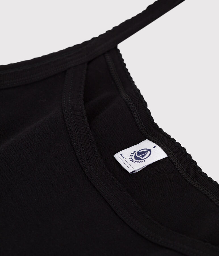 D&eacute;bardeur femme en coton uni noir NOIR