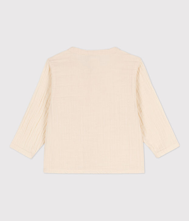 Chemise b&eacute;b&eacute; en gaze de coton &eacute;cru