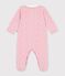 Pyjama b&eacute;b&eacute; en velours avec col, imprim&eacute; &agrave; fleurs rose/multicouleur