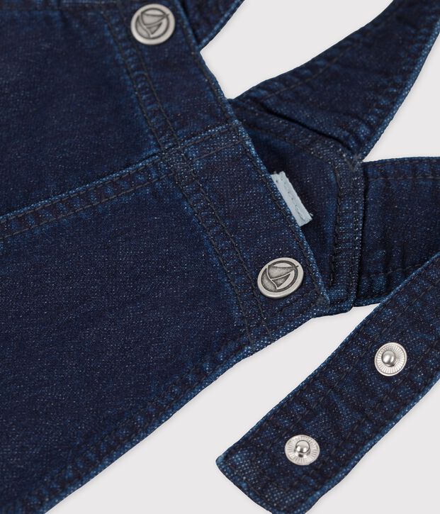 Robe salopette en denim enfant fille bleu