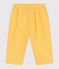 Pantalon bébé en gaze de coton uni jaune ORGE