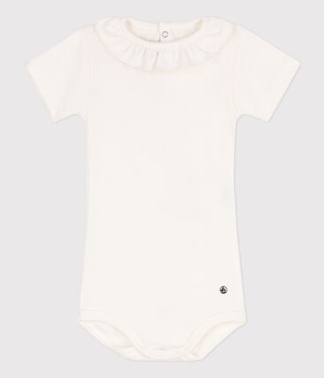 Body manches courtes bébé à collerette en coton