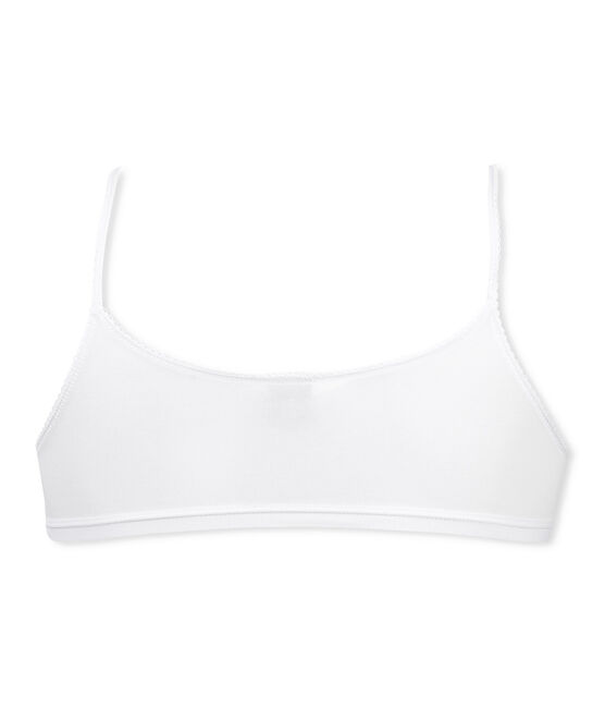 Brassière fille unie blanc ECUME