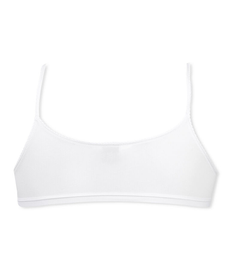 Brassi&egrave;re fille unie blanc