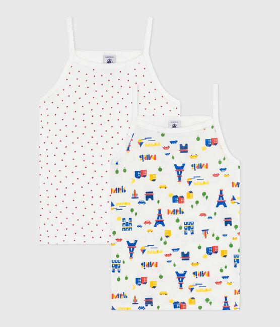 Lot de chemises à bretelles enfant en coton imprimé Paris variante 1