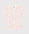Tee-shirt manches courtes enfant fille blanc MARSHMALLOW/blanc MULTICO