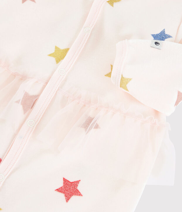 Dors-bien &agrave; &eacute;toiles b&eacute;b&eacute; fille en velours rose/multicouleur