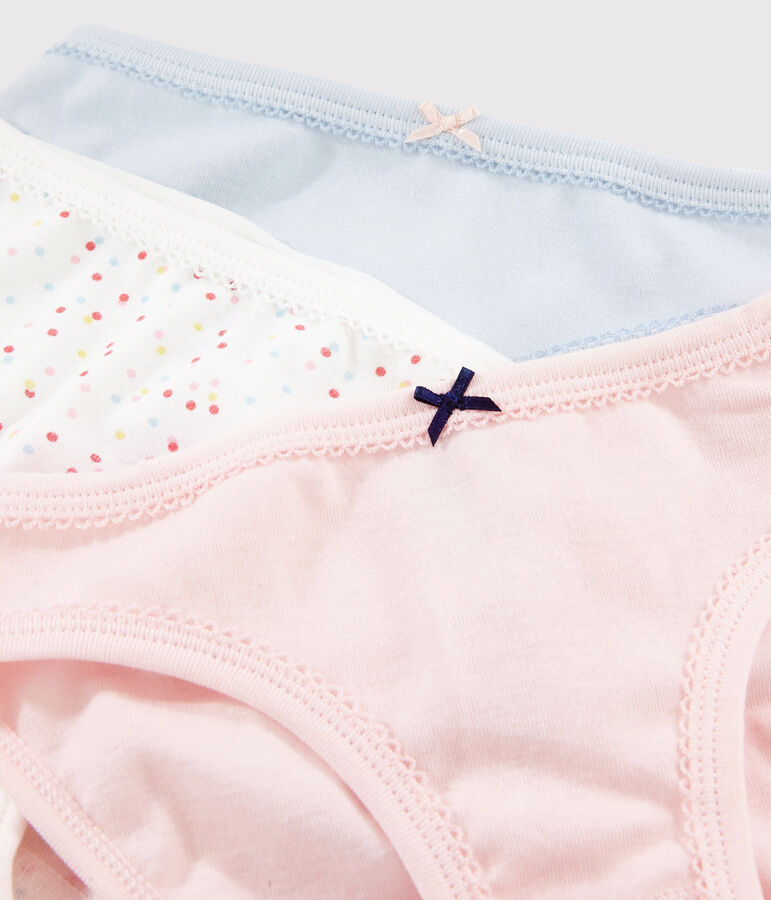 Lot de 3 culottes pois multico petite fille en coton biologique variante 1