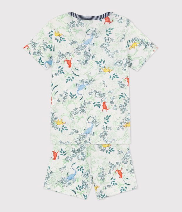 Pyjacourt petit gar&ccedil;on en c&ocirc;te blanc/multicouleur