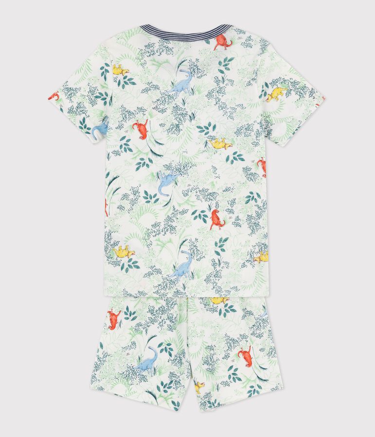 Pyjacourt petit gar&ccedil;on en c&ocirc;te blanc MARSHMALLOW/blanc MULTICO