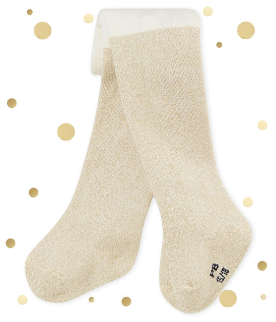 Collants Brillants Bebe Fille Marshmallow Dore Petit Bateau