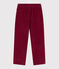 Pantalon droit enfant en velours uni AMARANTE