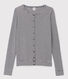 Cardigan iconique en coton rayé Femme