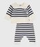 Ensemble 2 pièces bébé rayure marinière en tricot bleu MARSHMALLOW/ SOIR