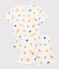 Pyjacourt émotions en coton lyocell enfant blanc MARSHMALLOW/blanc MULTICO