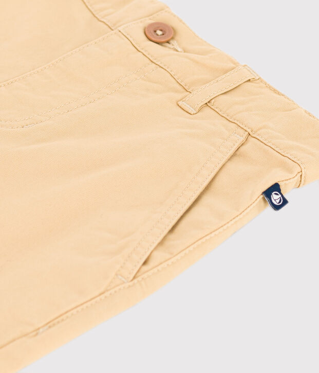 Bermuda en toile de coton enfant  gar&ccedil;on beige