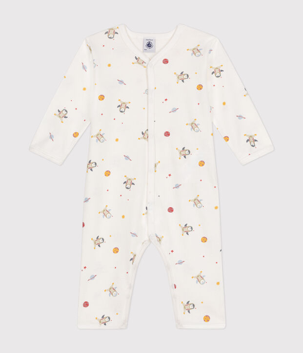 Pyjama sans pieds en coton b&eacute;b&eacute; blanc/multicouleur
