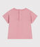 T-shirt bébé en coton à manches courtes uni rose CHARME