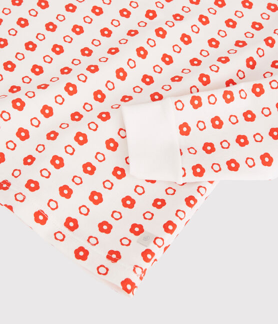 Pyjama imprimé graphique en molleton enfant blanc MARSHMALLOW/ SPICY